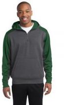 Sport-Tek®  Tech Fleece Colorblock 1/4-Zip Hooded Sweatshirt